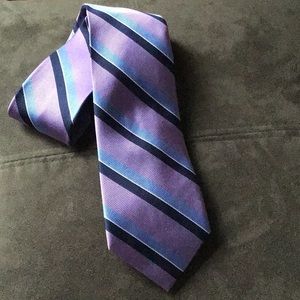 Jos. A. Bank Traveler Purple Diagonal Stripes Tie